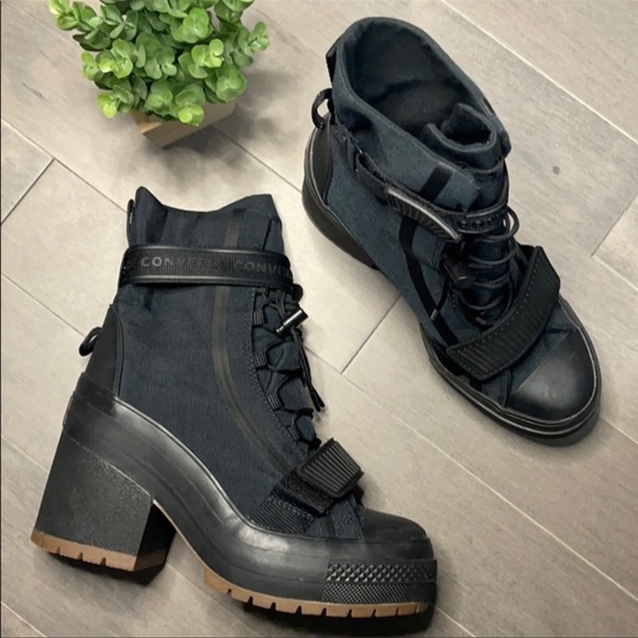 Converse Shoes - Converse GR 82 High Top Black Chunky Heel Sneaker